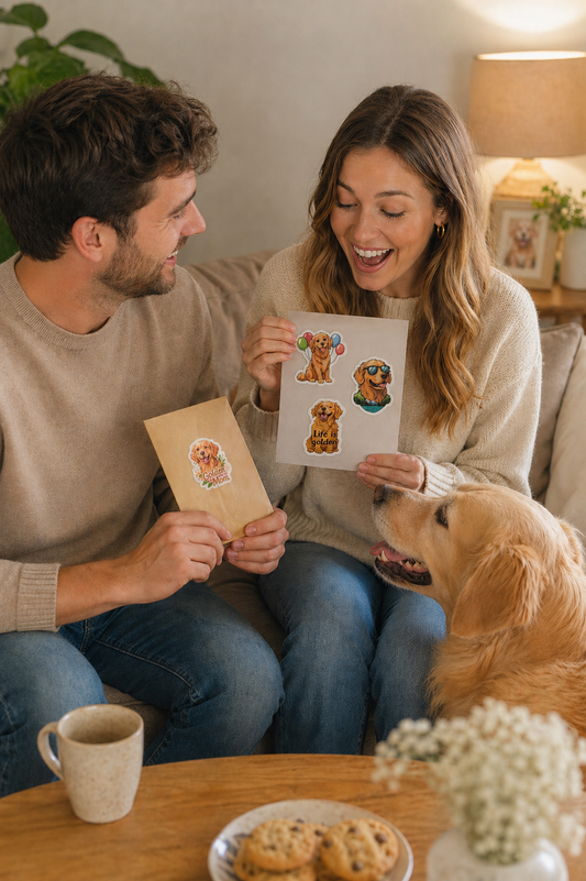 Golden Retriever Sticker Set – 10 liebevolle Motive