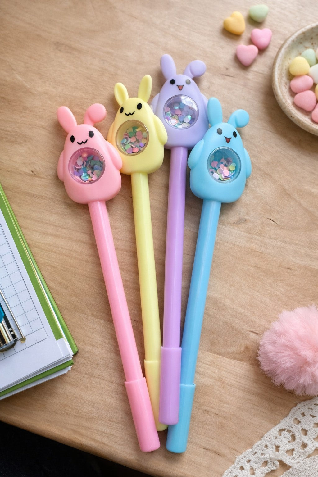 Hasen Stift mit Schüttelfigur – Bunny Gelstift