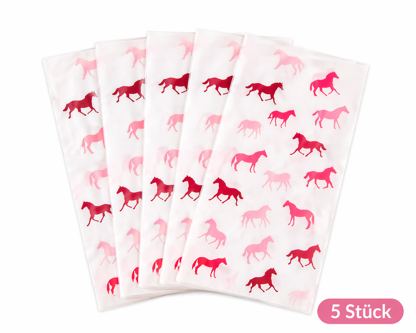 Geschenkbeutel mit Pferde-Motiv Rosa