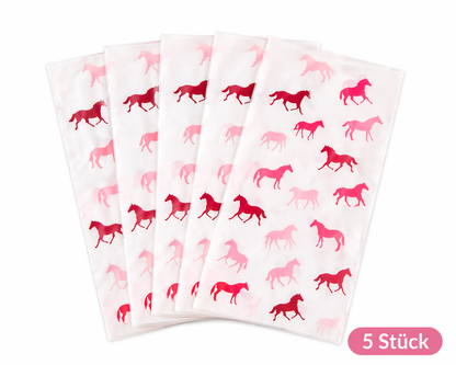 Geschenkbeutel mit Pferde-Motiv Rosa