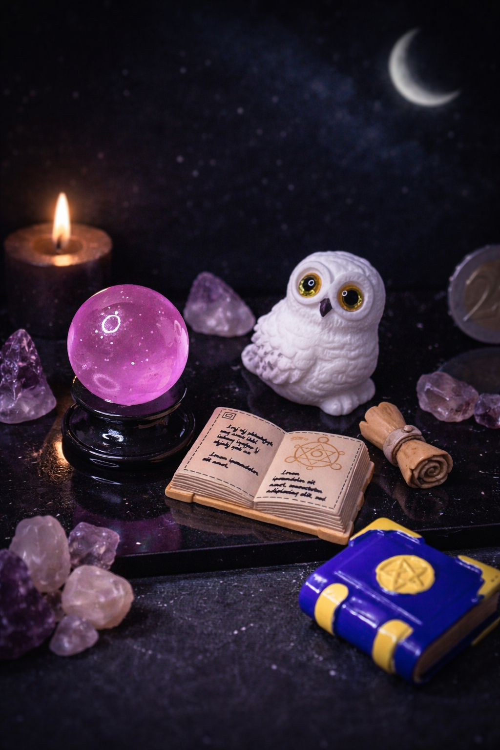 Zauber Deko Set Miniaturen – Mystisches Magie Zubehör 5-teilig