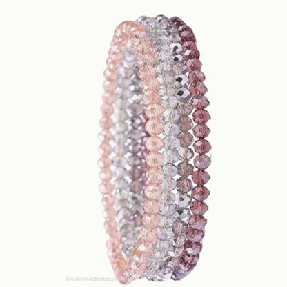 Glitzer-Kristallarmband – elastisch & mehrlagig ✨