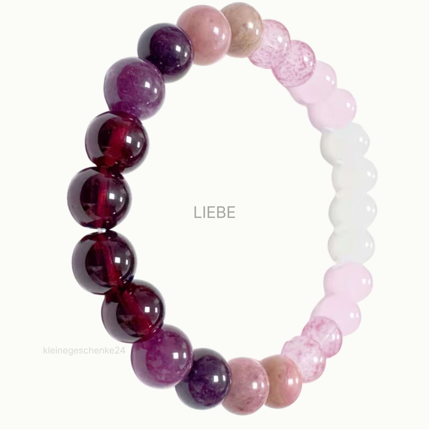 Mehrfarbiges Perlenarmband in Steinoptik
