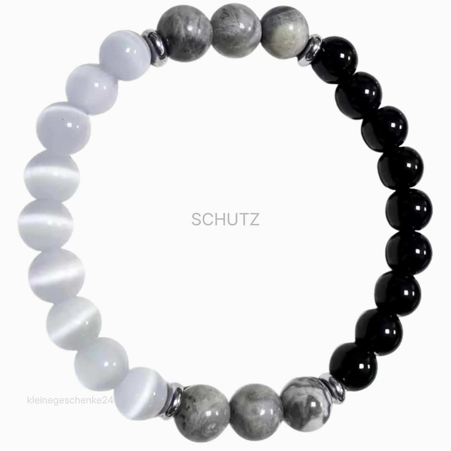 Mehrfarbiges Perlenarmband in Steinoptik