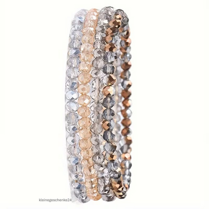 Glitzer-Kristallarmband – elastisch & mehrlagig ✨