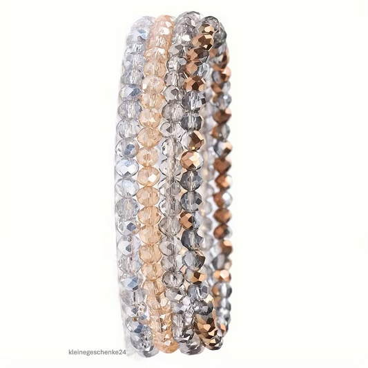 Glitzer-Kristallarmband – elastisch & mehrlagig ✨