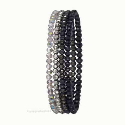 Glitzer-Kristallarmband – elastisch & mehrlagig ✨