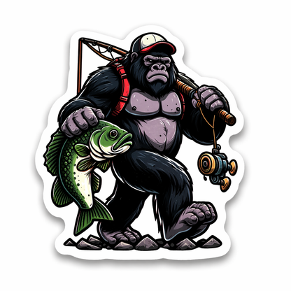 Fishing Sticker Mystery Set – 10 hochwertige Angel-Sticker (glänzend, ca. 4–5 cm)