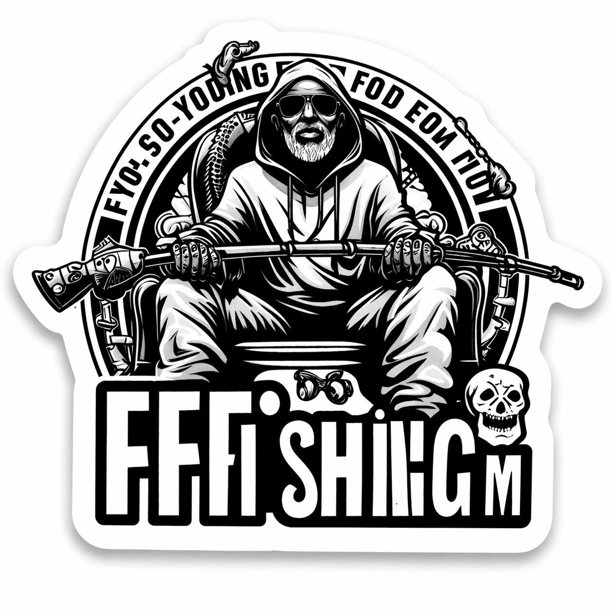 Fishing Sticker Mystery Set – 10 hochwertige Angel-Sticker (glänzend, ca. 4–5 cm)