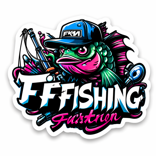 Fishing Sticker Mystery Set – 10 hochwertige Angel-Sticker (glänzend, ca. 4–5 cm)