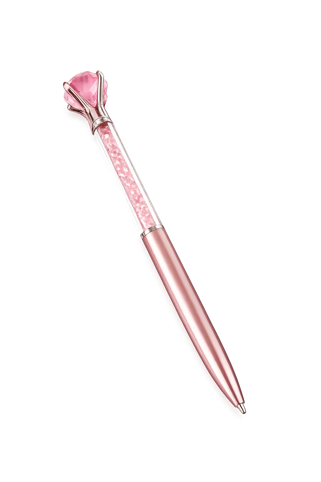 Diamant Dreh-Kugelschreiber Glitzer Metallic
