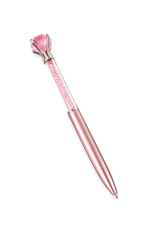 Diamant Dreh-Kugelschreiber Glitzer Metallic