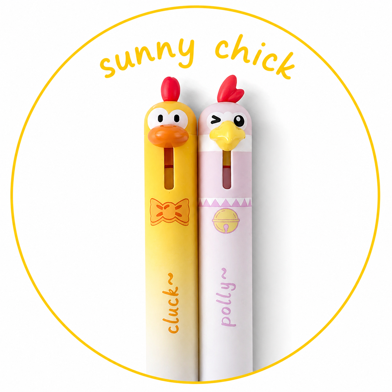 Hühner Gelstifte 2er Set – Polly & Cluck Fineliner