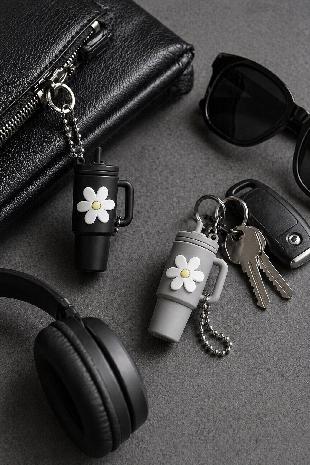 Mini Becher Anhänger „Daisy Cup“ – süßer Keychain 5cm