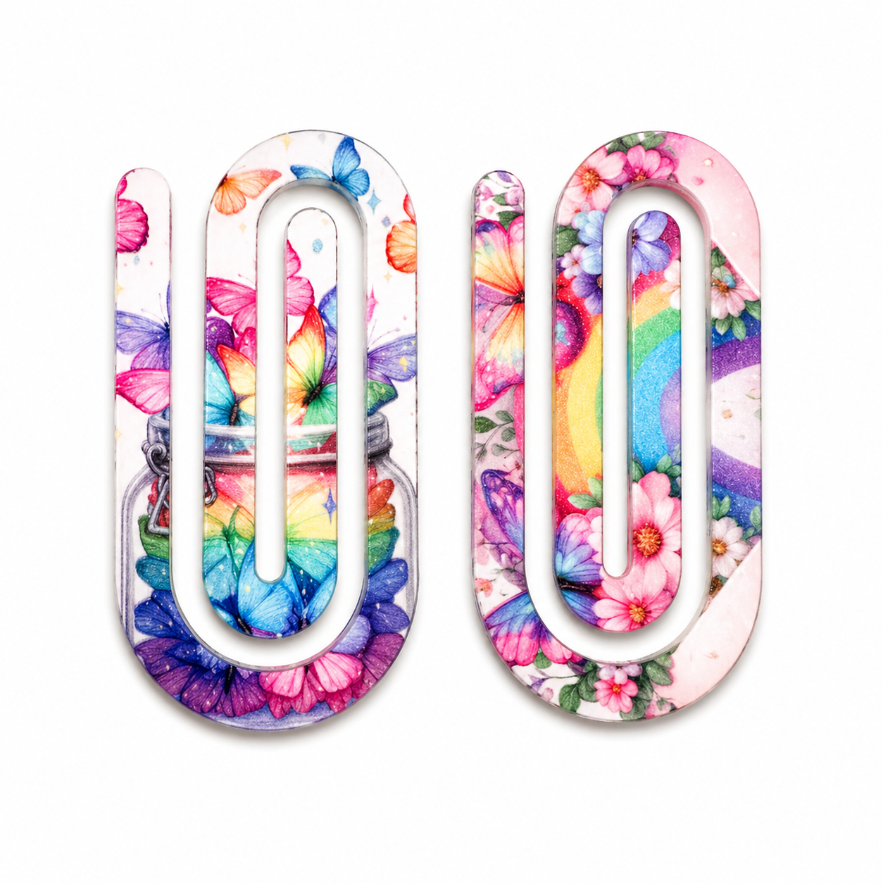 XXL Planner Clips 2er Set 9 cm – dekorative Büroklammern mit Motiv