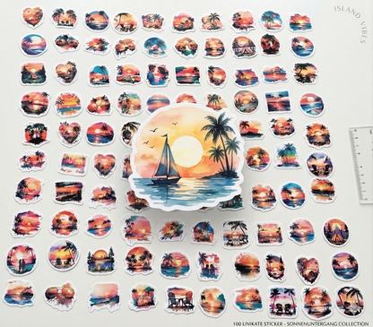 Sunset Sticker Set – 8 Stück traumhafte Sunset-Motive