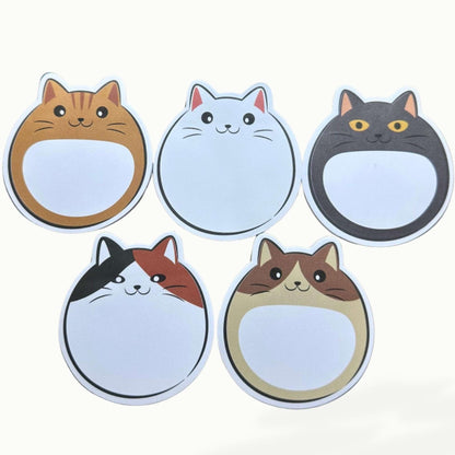Katzen-Post-its 5er-Set – 150 Blatt inkl. GRATIS Katzen-Anhänger