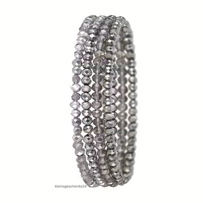 Glitzer-Kristallarmband – elastisch & mehrlagig ✨