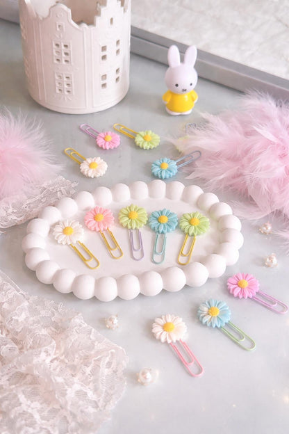 Blumen Büroklammern 5er Set – Frühling