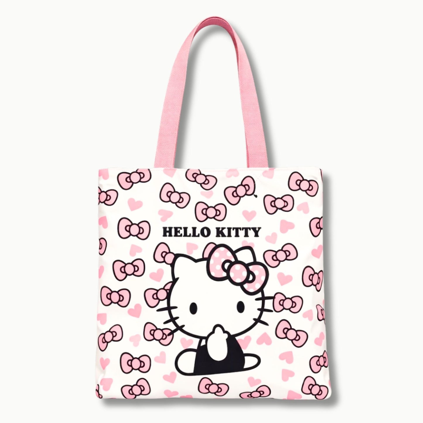 Kawaii Katzen Shopper Tasche mit rosa Schleifen