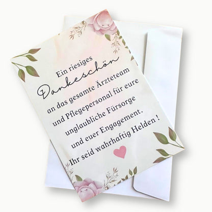 Dankeskarte für Ärzte & Pflegepersonal – Ein riesiges Dankeschön