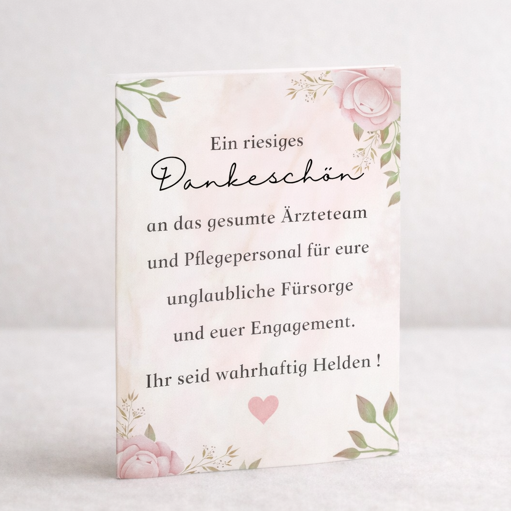 Dankeskarte für Ärzte & Pflegepersonal – Ein riesiges Dankeschön