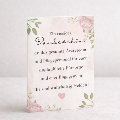 Dankeskarte für Ärzte & Pflegepersonal – Ein riesiges Dankeschön