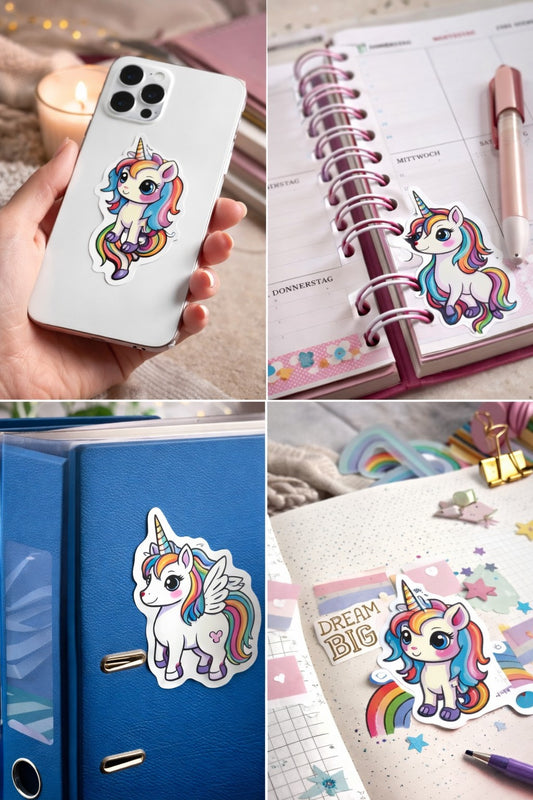 Einhorn Sticker Set | Scrapbooking & Deko