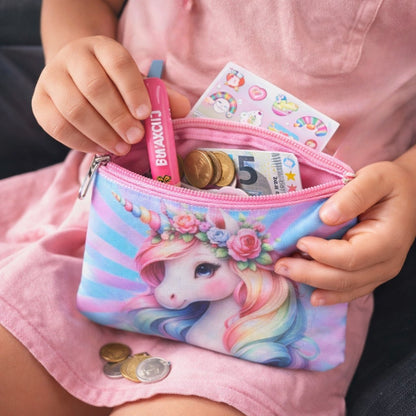 Einhorn Täschchen mit Reißverschluss