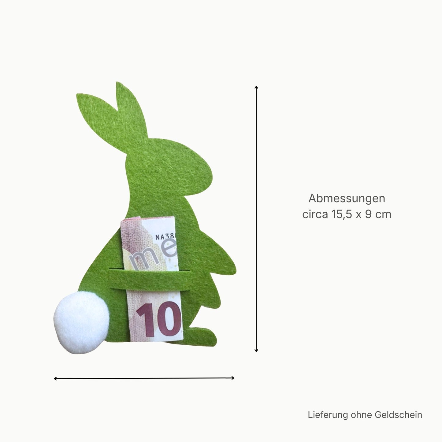 Oster Geldschein Verpackung Hase – Filz