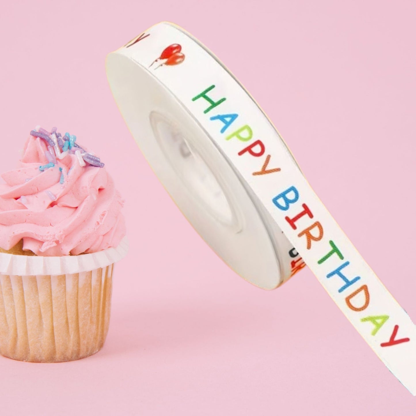 Happy Birthday Geschenkband 2,5 cm