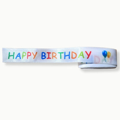 Happy Birthday Geschenkband 2,5 cm