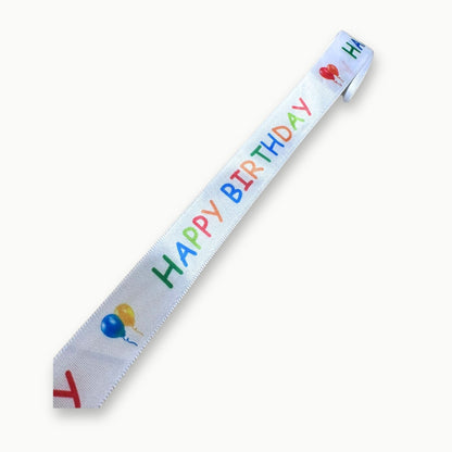 Happy Birthday Geschenkband 2,5 cm