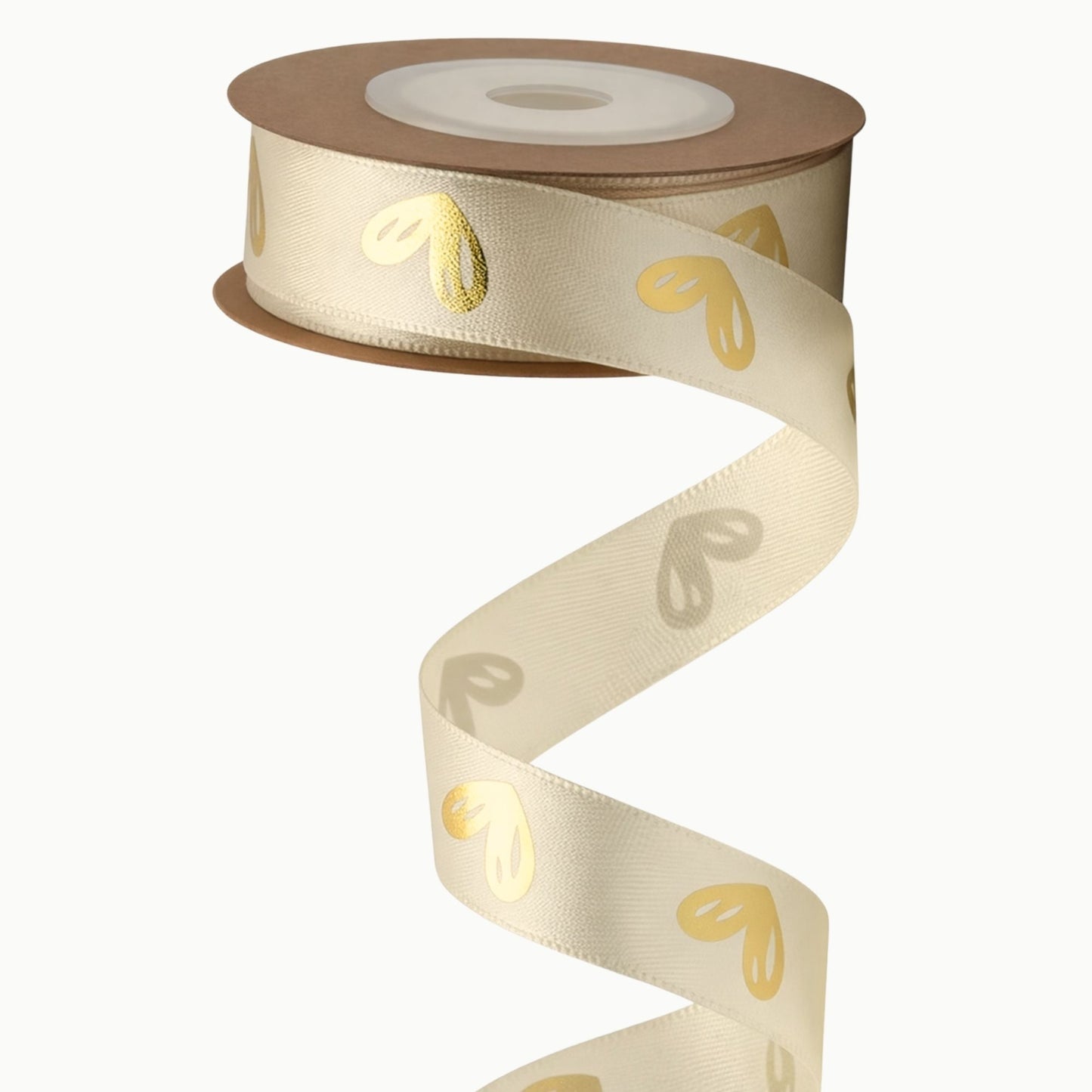 Satinband mit Goldherzen