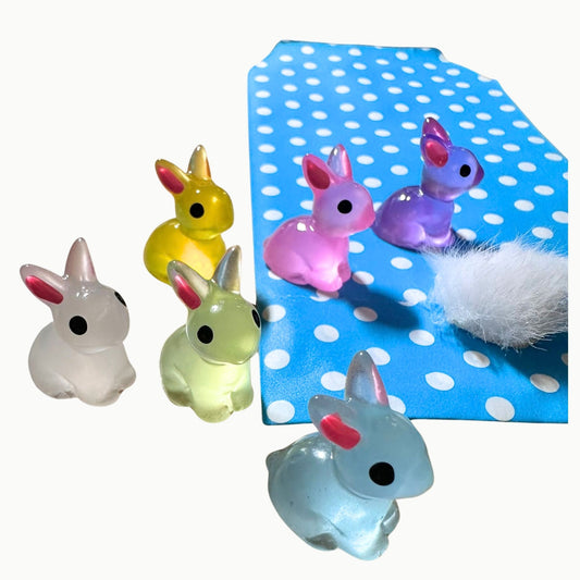 Glow in the Dark Mini Häschen Set