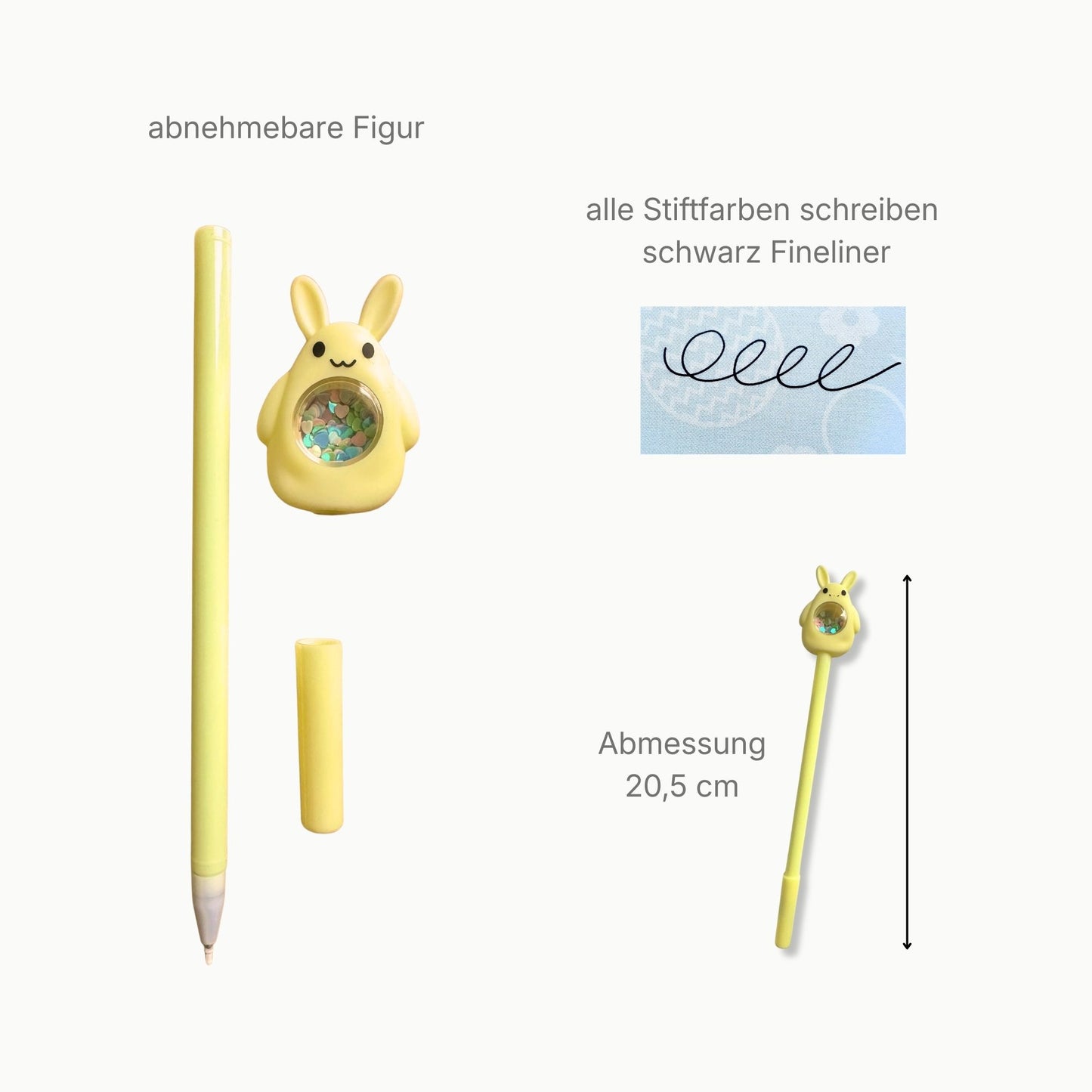 Hasen Stift mit Schüttelfigur – Bunny Gelstift