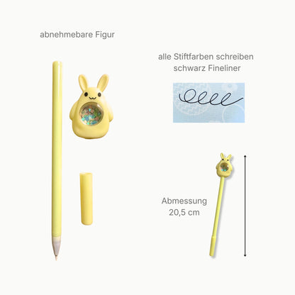 Hasen Stift mit Schüttelfigur – Bunny Gelstift