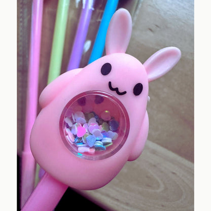 Hasen Stift mit Schüttelfigur – Bunny Gelstift