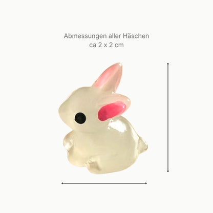 Glow in the Dark Mini Häschen Set