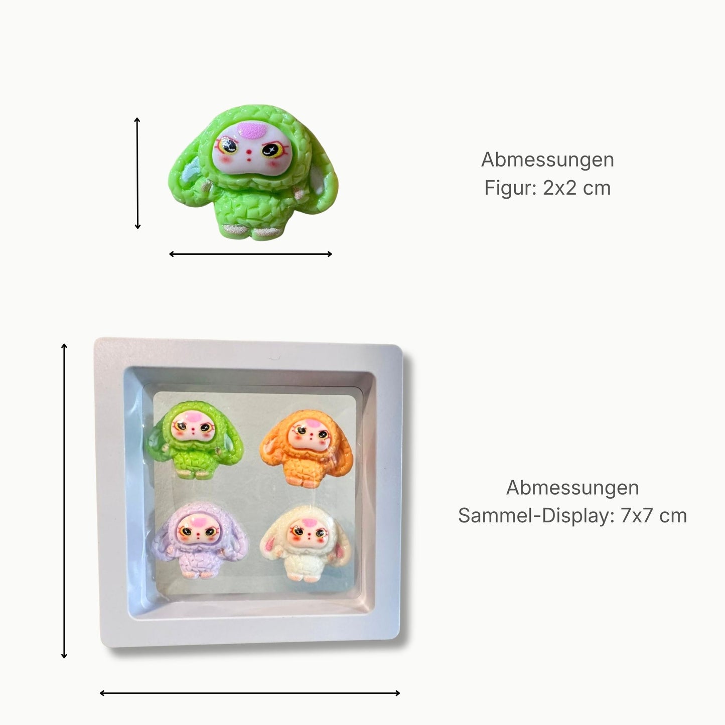 Kawaii Monsterfigur Sammelset im Display