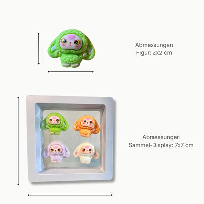 Kawaii Monsterfigur Sammelset im Display
