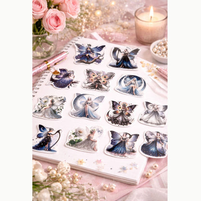 🌙 Mondfeen Sticker Set – 12 magische Designs mit glänzender Oberfläche