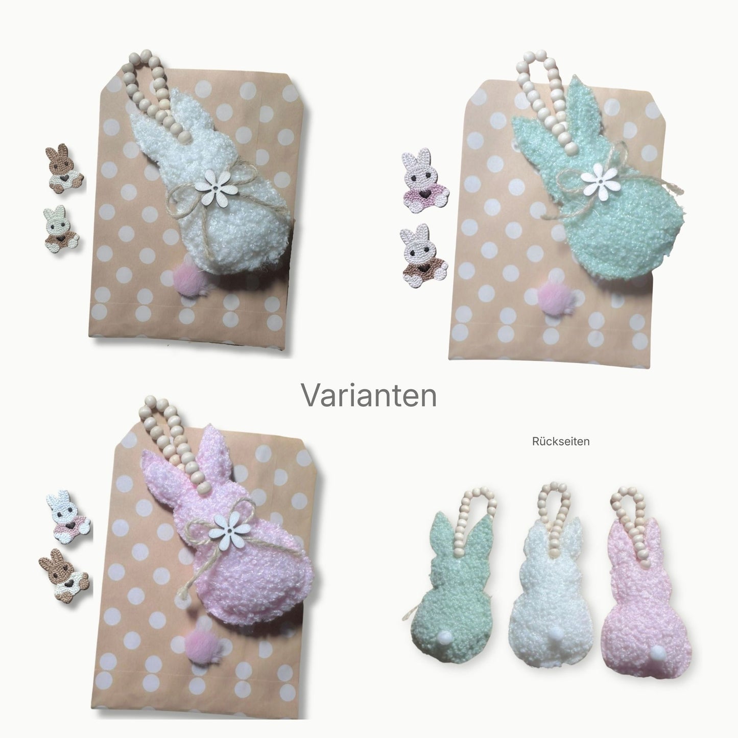 Osterdeko Set Stoffhase & Häkelhäschen