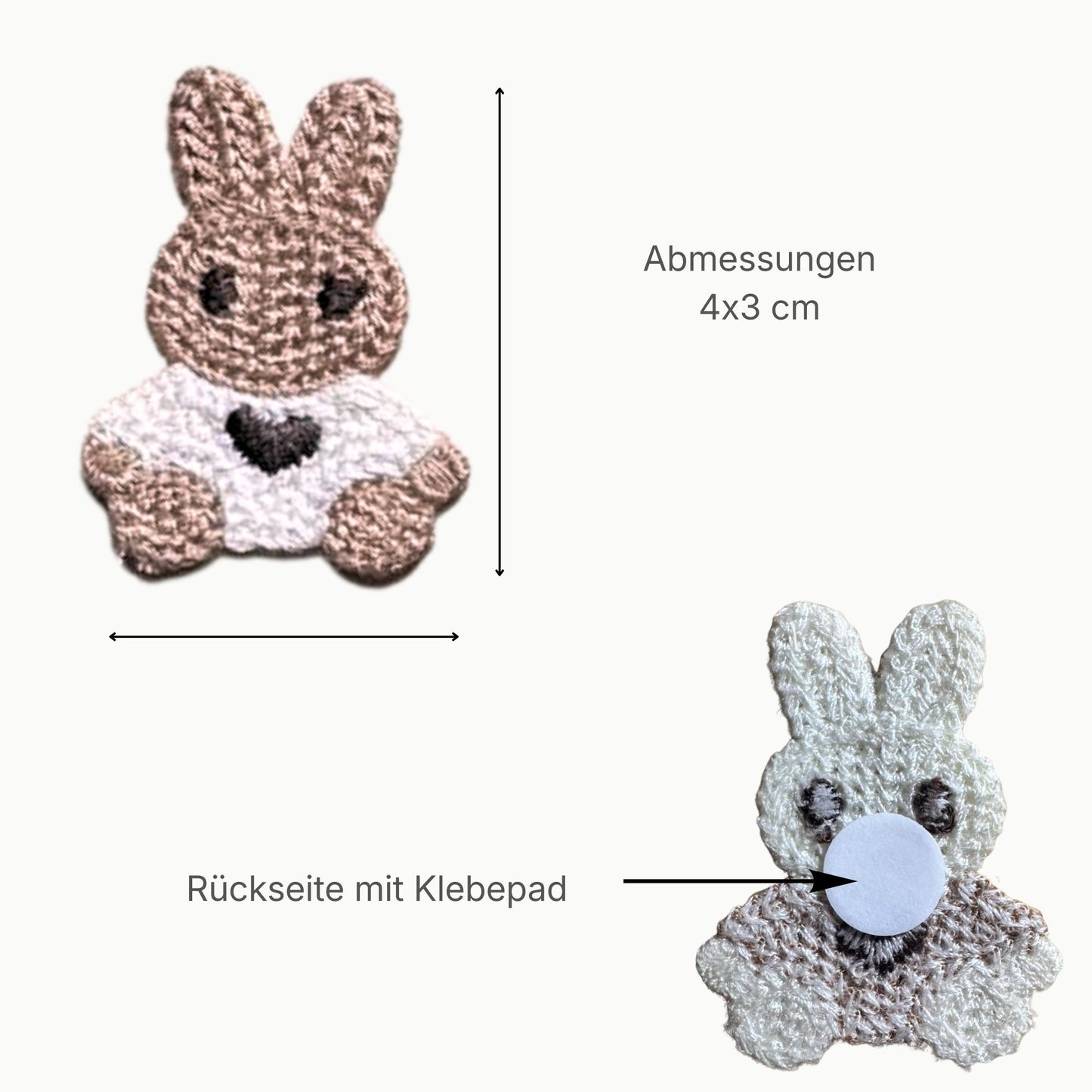Osterdeko Set Stoffhase & Häkelhäschen