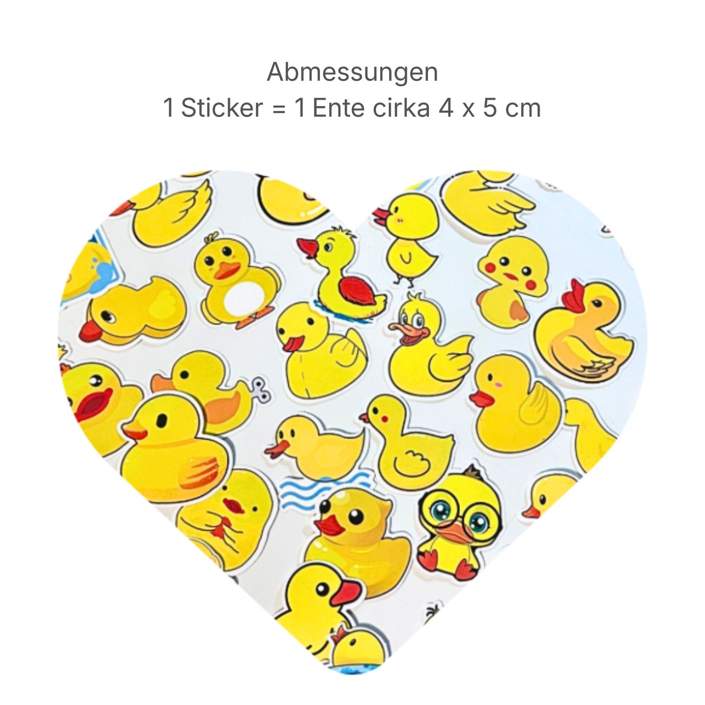 Entchen Sticker Set – 12 süße Enten Sticker im Organza Säckchen