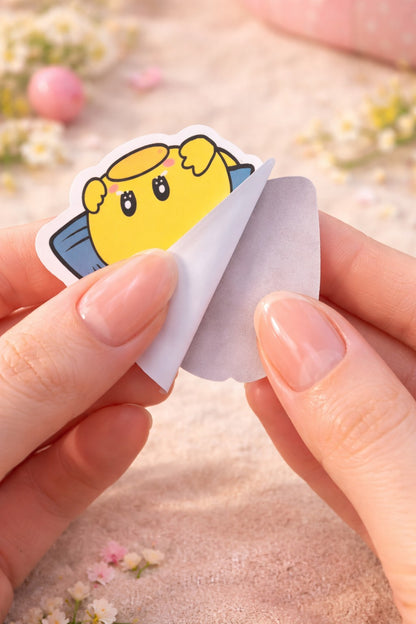 Entchen Sticker Set – 12 süße Enten Sticker im Organza Säckchen