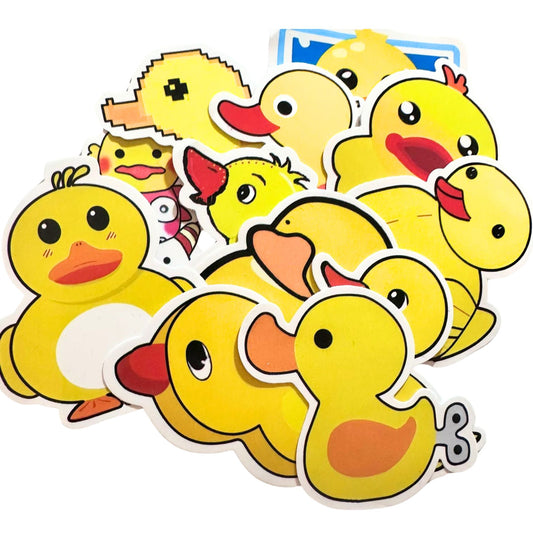 Entchen Sticker Set – 12 süße Enten Sticker im Organza Säckchen