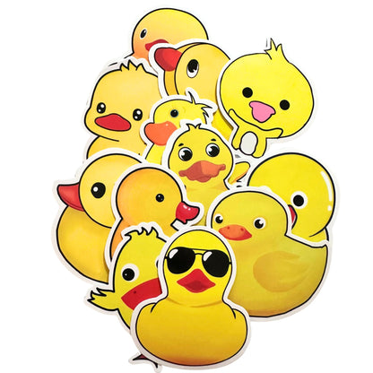 Entchen Sticker Set – 12 süße Enten Sticker im Organza Säckchen